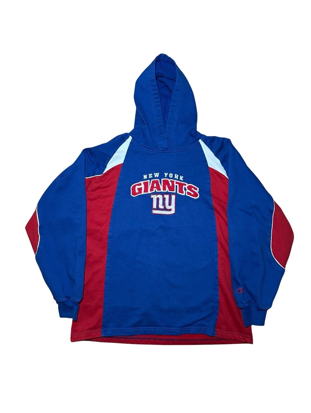 Vintage Y2K Kids Reebok New York Giants NFL Royal Youth Hoodie Sweatshirt XL 00s